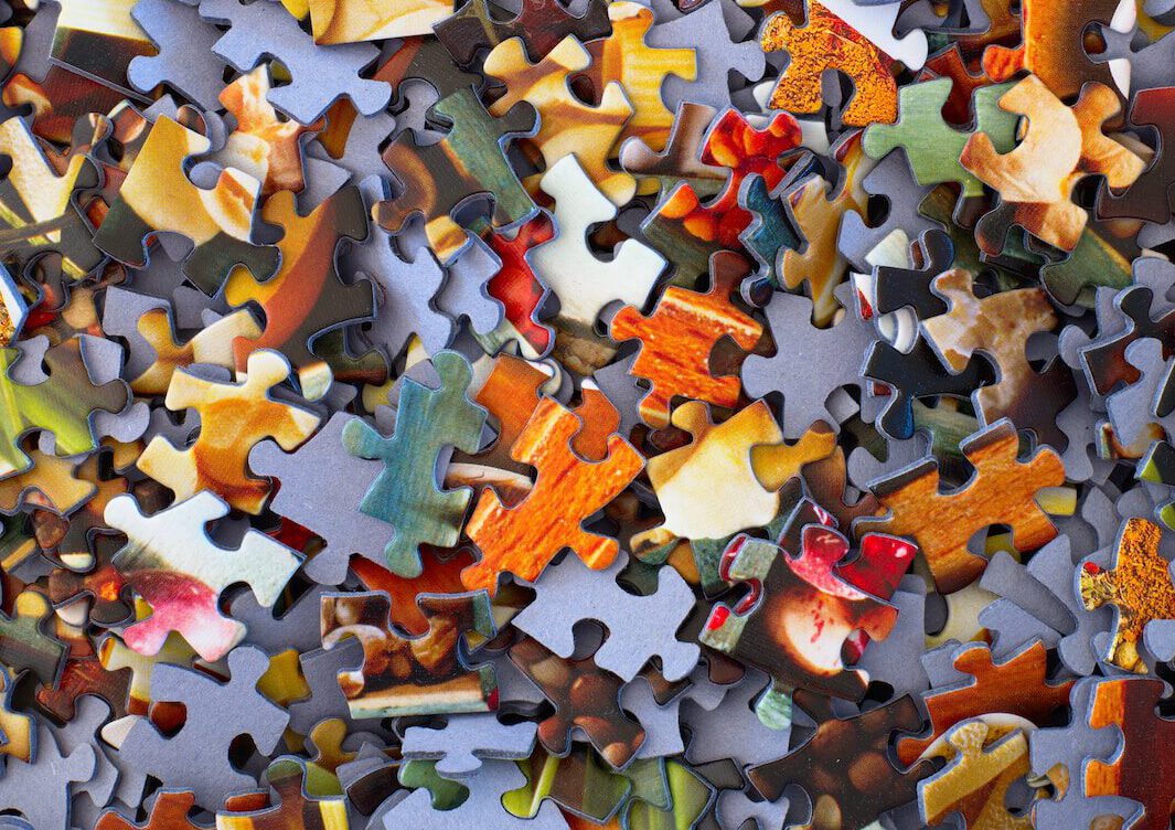 stack of jigsaw puzzle pieces